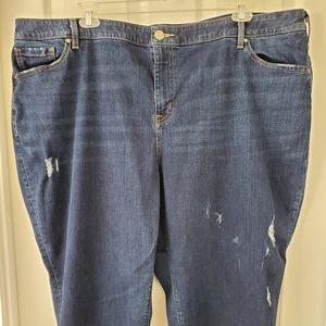 Lane Bryant Lowrise Boyfriend Distressed Jeans